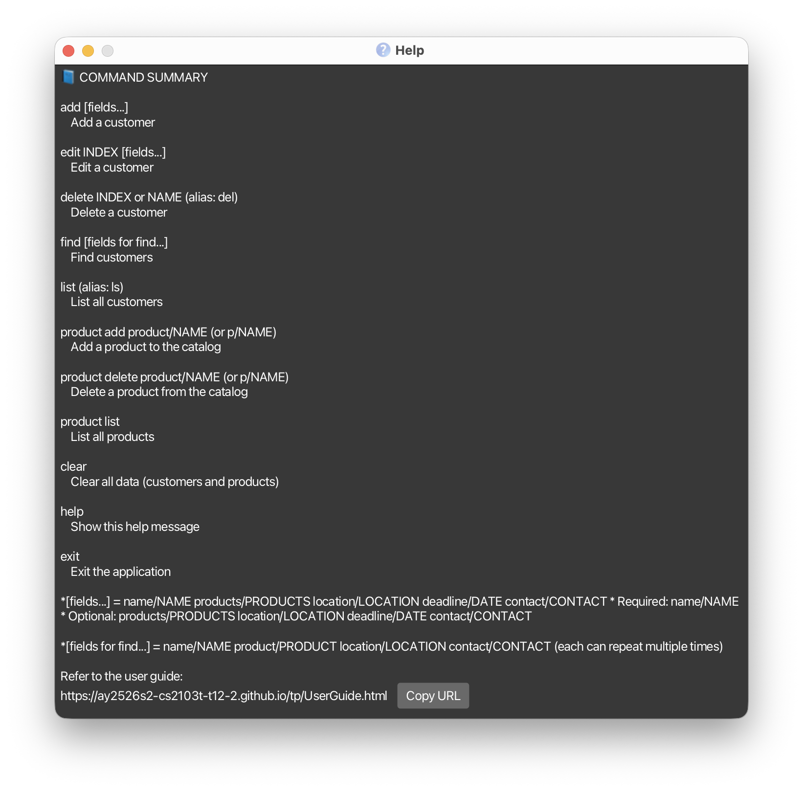 Help Window